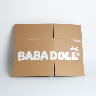 Купить Квадратная белая чернила Kraft гофрированная коробка, Kraft Box Mailers для легких товаров online manufacture