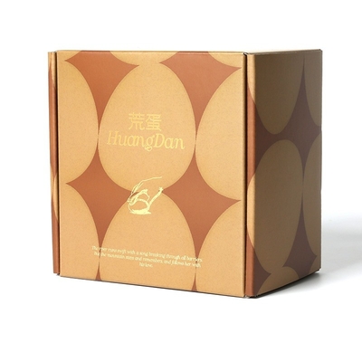 OEM Логотип штамповки на фольге Kraft Mail Box, Custom Wave Shipping Box