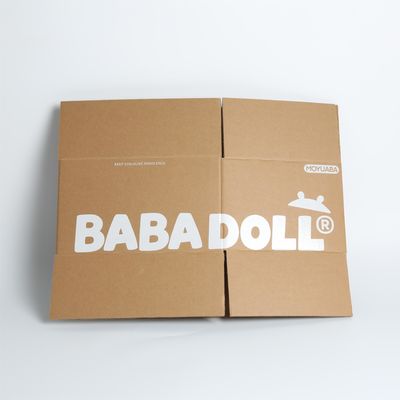 Квадратная белая чернила Kraft гофрированная коробка, Kraft Box Mailers для легких товаров