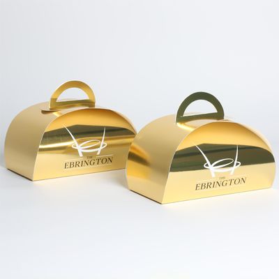 OEM бумажная коробка для упаковки пирога, устойчивая пекарня для упаковки тюльпан коробка с ручкой