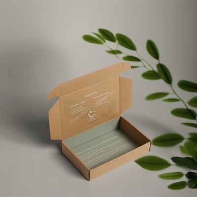 Переработанный персональный логотип Двойной печатный Kraft Carton Экологически чистый бумажный упаковочный ящик