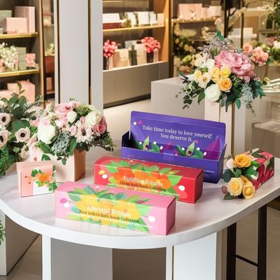 Папный подарочный ящик на заказ Двухсторонний печатный арт Покрытый Skin CareTuck Конечная бумажная коробка для парового