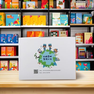 Настройка логотипа гофрированная бумажная упаковка Tuck End подарочная коробка с пластиковой ручкой из переработанных материалов и прямоугольная